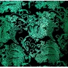 image:imageGioberti Mens Formal 4pc Paisley Vest Necktie Bowtie and Pocket SquareMetallic Black  Green