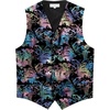 image:imageGioberti Mens Formal 4pc Paisley Vest Necktie Bowtie and Pocket SquareMetallic Black Light