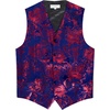 image:imageGioberti Mens Formal 4pc Paisley Vest Necktie Bowtie and Pocket SquareMetallic Royal  Red