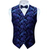 image:imageGioberti Mens Formal 4pc Paisley Vest Necktie Bowtie and Pocket SquarePurple  Green