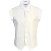image:imageGioberti Mens Formal 4pc Paisley Vest Necktie Bowtie and Pocket SquareWhite B