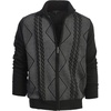 image:imageGioberti Mens Full Zip Lightweight Geometric Design Cardigan SweaterBlack