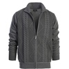 image:imageGioberti Mens Full Zip Lightweight Geometric Design Cardigan SweaterCharcoal