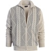 image:imageGioberti Mens Full Zip Lightweight Geometric Design Cardigan SweaterKhaki