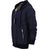 image:imageGioberti Mens Full Zip Up Hoodie with Metal Zipper PocketsMarled Navy Jacket