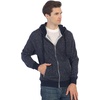 image:imageGioberti Mens Full Zip Up Hoodie with Metal Zipper PocketsMarled Navy Jacket