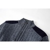 image:imageGioberti Mens Half Zip Pullover Knitted Regular Fit Sweater with Soft Brushed Flannel LiningMelange Blue