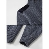 image:imageGioberti Mens Half Zip Pullover Knitted Regular Fit Sweater with Soft Brushed Flannel LiningMelange Blue