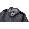 image:imageGioberti Mens Half Zip Pullover Knitted Regular Fit Sweater with Soft Brushed Flannel LiningMelange Charcoal
