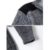 image:imageGioberti Mens Half Zip Pullover Knitted Regular Fit Sweater with Soft Brushed Flannel LiningMelange Charcoal