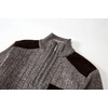 image:imageGioberti Mens Half Zip Pullover Knitted Regular Fit Sweater with Soft Brushed Flannel LiningMelange Coffee