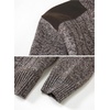 image:imageGioberti Mens Half Zip Pullover Knitted Regular Fit Sweater with Soft Brushed Flannel LiningMelange Coffee