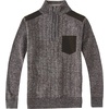 image:imageGioberti Mens Half Zip Pullover Knitted Regular Fit Sweater with Soft Brushed Flannel LiningMelange Coffee