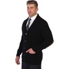 image:imageGioberti Mens Heavy Weight Shawl Collar Knitted Regular Fit CardiganBlack  With Faux Suede Elbow Patch