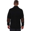 image:imageGioberti Mens Heavy Weight Shawl Collar Knitted Regular Fit CardiganBlack  With Faux Suede Elbow Patch