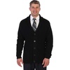 image:imageGioberti Mens Heavy Weight Shawl Collar Knitted Regular Fit CardiganBlack  With Faux Suede Elbow Patch