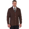 image:imageGioberti Mens Heavy Weight Shawl Collar Knitted Regular Fit CardiganBrown  With Faux Suede Elbow Patch