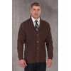 image:imageGioberti Mens Heavy Weight Shawl Collar Knitted Regular Fit CardiganBrown  With Faux Suede Elbow Patch