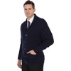 image:imageGioberti Mens Heavy Weight Shawl Collar Knitted Regular Fit CardiganNavy  With Faux Suede Elbow Patch