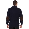 image:imageGioberti Mens Heavy Weight Shawl Collar Knitted Regular Fit CardiganNavy  With Faux Suede Elbow Patch
