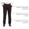 image:imageGioberti Mens Hidden Expandable Waist Dress PantsDark Brown