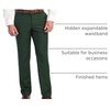 image:imageGioberti Mens Hidden Expandable Waist Dress PantsHunter Green