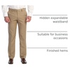 image:imageGioberti Mens Hidden Expandable Waist Dress PantsKhaki