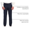 image:imageGioberti Mens Hidden Expandable Waist Dress PantsNavy