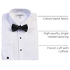 image:imageGioberti Mens Kent Lay Down Collar Long Sleeve Tuxedo Dress Shirt with Bow TieWhite