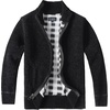 image:imageGioberti Mens Knitted Chenille Cardigan Sweater with Flannel LiningBlack