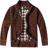 image:imageGioberti Mens Knitted Chenille Cardigan Sweater with Flannel LiningCamel