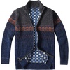 image:imageGioberti Mens Knitted Chenille Cardigan Sweater with Flannel LiningDesign 1