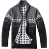 image:imageGioberti Mens Knitted Chenille Cardigan Sweater with Flannel LiningDesign 2