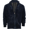 image:imageGioberti Mens Knitted Chenille Cardigan Sweater with Flannel LiningNavy