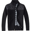 image:imageGioberti Mens Knitted Regular Fit Full Zip Cardigan Sweater with Soft Brushed Flannel LiningBlack