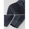 image:imageGioberti Mens Knitted Regular Fit Full Zip Cardigan Sweater with Soft Brushed Flannel LiningMelange Blue