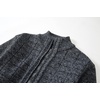 image:imageGioberti Mens Knitted Regular Fit Full Zip Cardigan Sweater with Soft Brushed Flannel LiningMelange Charcoal