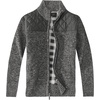 image:imageGioberti Mens Knitted Regular Fit Full Zip Cardigan Sweater with Soft Brushed Flannel LiningMelange Charcoal