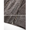 image:imageGioberti Mens Knitted Regular Fit Full Zip Cardigan Sweater with Soft Brushed Flannel LiningMelange Coffee