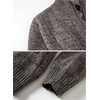 image:imageGioberti Mens Knitted Regular Fit Full Zip Cardigan Sweater with Soft Brushed Flannel LiningMelange Coffee