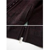 image:imageGioberti Mens Knitted Regular Fit Full Zip Cardigan Sweater with Soft Brushed Flannel LiningMelange Wine