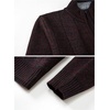 image:imageGioberti Mens Knitted Regular Fit Full Zip Cardigan Sweater with Soft Brushed Flannel LiningMelange Wine