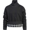 image:imageGioberti Mens Knitted Turtleneck Collar Pullover Sweater with Soft Brushed Flannel LiningCharcoal