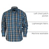 image:imageGioberti Mens Long Sleeve Plaid Shirt1090  Blue  Grey  Black