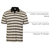 image:imageGioberti Mens Multiple Stripe Polo Shirt with PocketBlack  Style 946