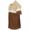 image:imageGioberti Mens Multiple Stripe Polo Shirt with PocketBrown  Style 944
