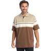 image:imageGioberti Mens Multiple Stripe Polo Shirt with PocketBrown  Style 944