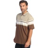 image:imageGioberti Mens Multiple Stripe Polo Shirt with PocketBrown  Style 944