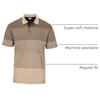 image:imageGioberti Mens Multiple Stripe Polo Shirt with PocketBrown  Style 945