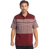image:imageGioberti Mens Multiple Stripe Polo Shirt with PocketBurgundy  Style 947